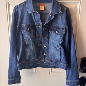 Scully Dark Blue Jean Jacket with Rhinestone fringe